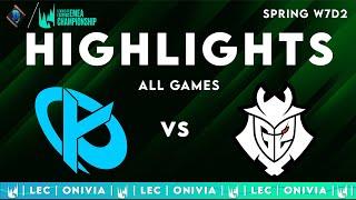 KC vs G2 ALL GAMES Highlights | LEC Spring 2025 | Karmine Corp vs G2 Esports by Onivia