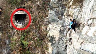 Villagers living on cliffs | Most dangerous cliff way to the village | Chinese cliff village