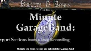Export Sections of a GarageBand Project - Minute GarageBand