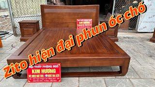 Báo giá công khai trọn bộ nội thất phòng ngủ zito hiện đại. Giường hiện đại gỗ gõ phun óc chó!!