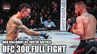 UFC FULL FIGHT: Max Holloway vs. Justin Gaethje [UFC 300 – April 13, 2024] | ESPN MMA