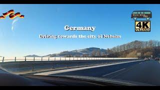 4K Driving towards the city of Neheim #X