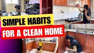 Simple Habits for a clean Home/Cleaning Motivation/Daily Cleaning Routine/Cleaning tips and tricks