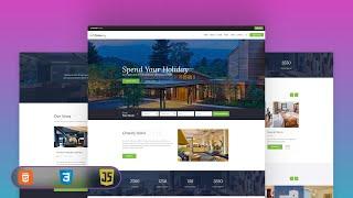 How to Make Hotel  Booking Website with  HTML CSS and Javascript