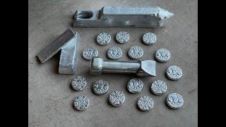 Casting With Zinc - Sand Casting a Sand Rammer - Casting Zinc Pirate Coins - The Growing Stack