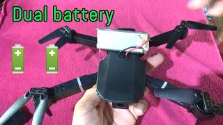 How to create Dual battery E88 drone , double flight time , long time flying