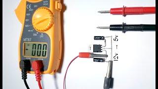 Make a 12v to 5v DC converter using 7805 ic|7805 voltage regulator circuit|simple dc converte#shorts