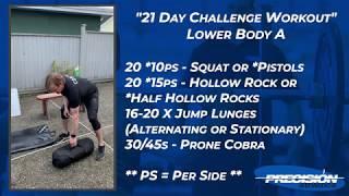 21 Day Challenge Home Workout Lower Body A - Precision Athletics - Vancouver Personal Trainers