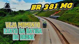 BR 381 BATIDA DO DRONE TREVO BOM JESUS DO AMPARO MINAS GERAIS BRASIL.