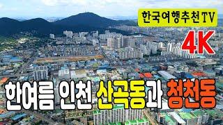 한여름 속 인천 산곡동과 청천동 풍경, 4K