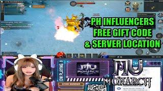 PH Influencers x MU Monarch SEA Collab Gift Codes & Server Location