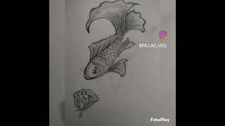 Fish sketch | Easy fish sketch | Sketch for kids | #techtalkwithpal