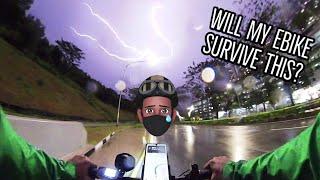 S3:EP63 Grab Food delivery in the rain through thunder and lightning! Grab shift Bukit Batok NW