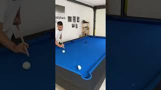 A basic pool trickshot anyone can try at home!  #billiards #8ball