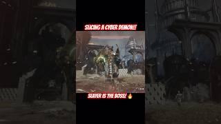 Cyber demon is not feeling complete! Sliced in half #doomthedarkages #doomslayer #slayer #cyberdemon
