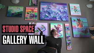 I created a GALLERY WALL in my Art Studio with my Paintings!
