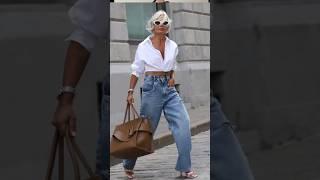 Wide Leg Denim OutFit InsPo. 꾸민듯 안꾸민듯 심플하고 세련된 와이드핏 청바지 대일리 룩북. #꾸안꾸 #중년여성코디 #ootd # fashion #jean