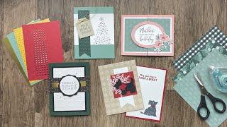 Stampin' Up! Fitting Florets Interlocking Oval Card + 3 Christmas Projects | Christmas Scottie