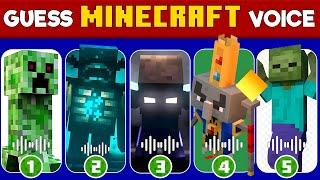 Guess the Minecraft Characters Sound and Voice️| Steve, Alex, Creeper, | Minecraft Quiz Edition