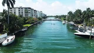 Bay Harbor Islands Florida. A flight over the canal!