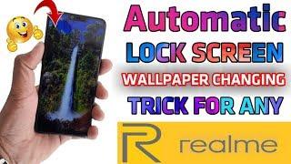 AUTOMATIC LOCK SCREEN WALLPAPER CHANGING TRICK FOR ANY REALME DEVICE | TOSHIN TECH  