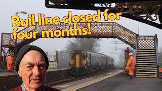 East Kilbride line closes for four months. No more 156 diesel trains or Victorian footbridges.