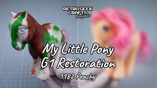 1982 My Little Pony G1 Peachy Vintage Toy Restoration - MLP Hasbro Toy Repair - Acrylic Camouflage