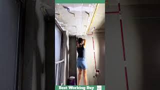 Best working day #1223 Stretch ceiling installation process