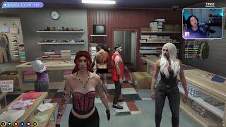 Mr K Flashes April Ramee and CJ | NoPixel GTA RP