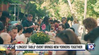 Longest table hosts Thanksgiving pot luck