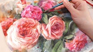 Roses Garden In Watercolor Tutorial | How To