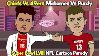Chiefs WIN Super Bowl LVIII Parody Cartoon! Mahomes vs. Purdy. Chiefs vs. 49ers.