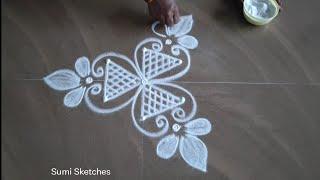 Karthigai madham 1st day || Traditional Lamp Design || Beautiful Rangoli || @SumiSketches