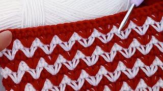 I found this wonderful two-color crochet stitch for you! Crochet pattern