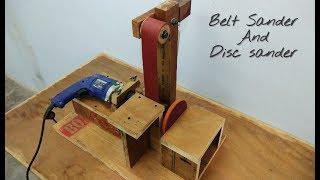Making  A Belt Sander And Disc Sander || Make a Belt Sander Using Drill..