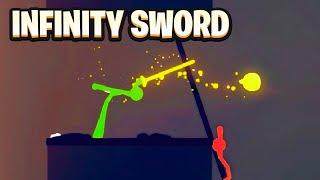 Spawning The INFINITY SWORD Mod In Stick Fight