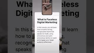 Free faceless digital marketing course! #facelessdigitalmarketing #freecourse #growyourbrand