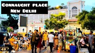 Walking And Exploring- Connaught Place (CP) Rajiv Chowk New Delhi India  4K HDR Video Walking Tour