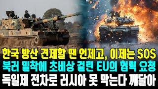 한국 방산 견제할 땐 언제고, 이제는 SOS 북러 밀착에 초비상 걸린 EU의 협력 요청 독일제 전차로 러시아 못 막는다 깨달아