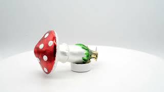 Mushroom Clip on Glass Ornaments (AA-296)