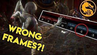 Incorrect Frame Data on Mortal Kombat 11 | MK11 Tips