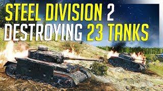 Destroying 23 Tanks in Steel Division 2! - 3v3 Mulitiplayer Gameplay