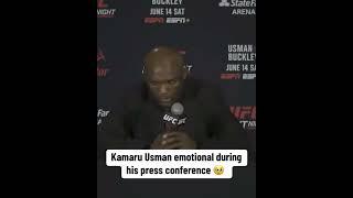 Look at how much this win means to Kamaru Usman 