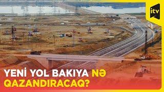 Prezident Böyükşor-Pirşağı yeni avtomobil yolunda maşın sürdü