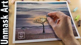 Safari Landscape Painting with Soft Pastels | Live Tutorial