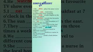 SIMPLE PRESENT TENSE Use Correct form of Verb #tense #exercise #english #practice #shorts VS ENGLISH