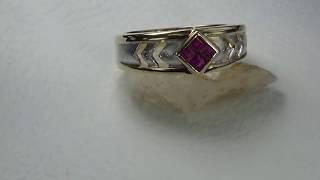 Ruby Ring with Diamonds