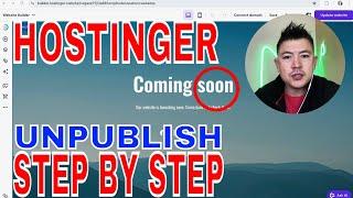   How To Unpublish Hostinger Website Builder Website 