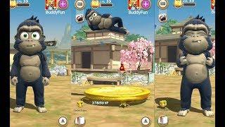 Clumsy Ninja - Kong train trampolines Gameplay | BuddyFun