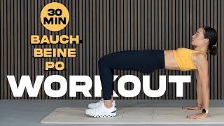 BAUCH BEINE PO WORKOUT | ohne Equipment | ohne Wiederholungen | 30 MINUTEN